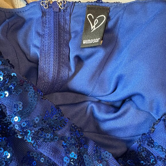 Windsor Sparkly Blue Prom Dress - Picture 3 of 3